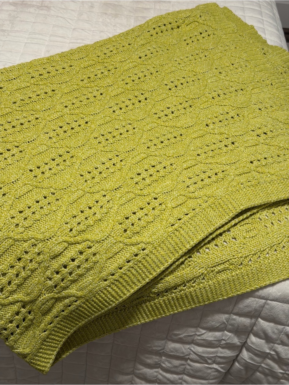 Light Green Knit Blanket
